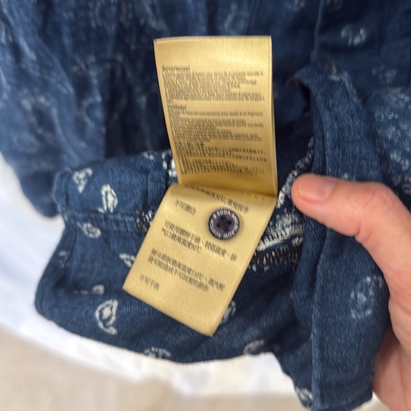 Men's Scotch & Soda Denim Short Sleeve Button Down Paisley Print Size Large - Picture 5 of 7